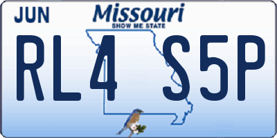 MO license plate RL4S5P