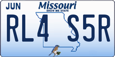 MO license plate RL4S5R