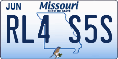 MO license plate RL4S5S