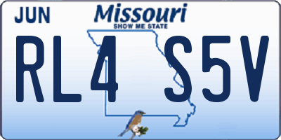 MO license plate RL4S5V