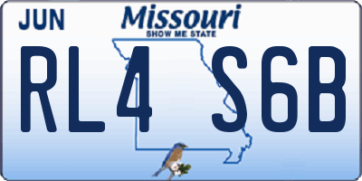 MO license plate RL4S6B
