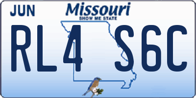 MO license plate RL4S6C