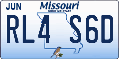 MO license plate RL4S6D