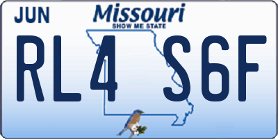 MO license plate RL4S6F