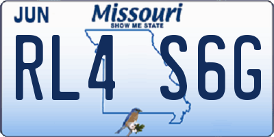 MO license plate RL4S6G