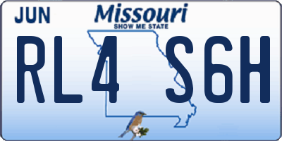 MO license plate RL4S6H