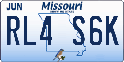 MO license plate RL4S6K