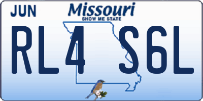 MO license plate RL4S6L