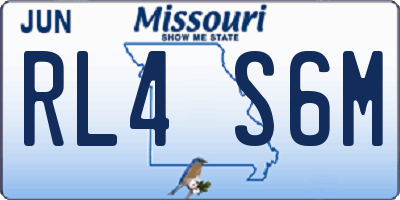 MO license plate RL4S6M