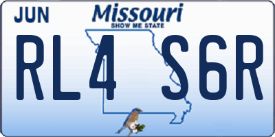 MO license plate RL4S6R