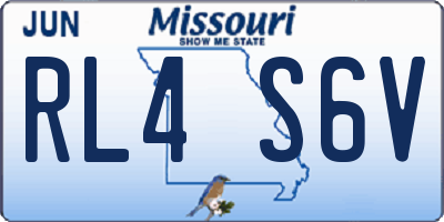 MO license plate RL4S6V