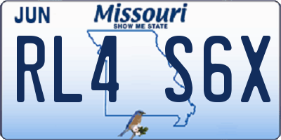 MO license plate RL4S6X