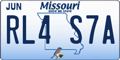 MO license plate RL4S7A