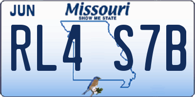 MO license plate RL4S7B