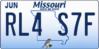 MO license plate RL4S7F