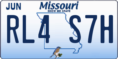 MO license plate RL4S7H
