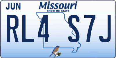 MO license plate RL4S7J
