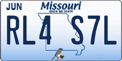 MO license plate RL4S7L