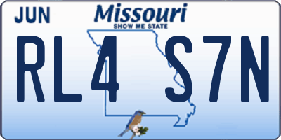 MO license plate RL4S7N