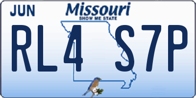 MO license plate RL4S7P
