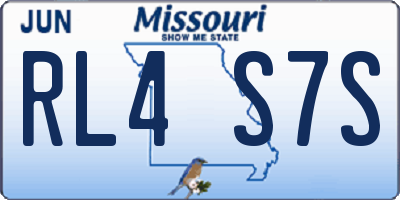 MO license plate RL4S7S