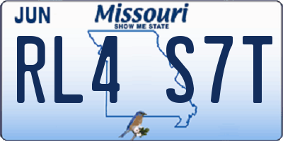 MO license plate RL4S7T