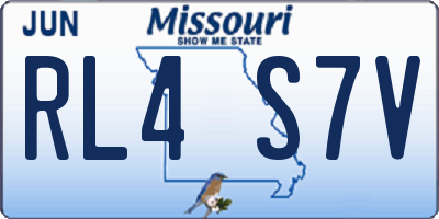 MO license plate RL4S7V