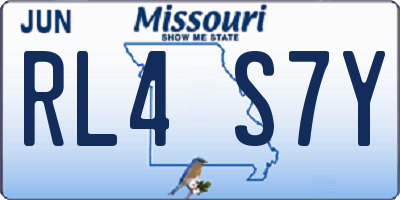 MO license plate RL4S7Y