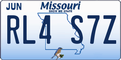 MO license plate RL4S7Z