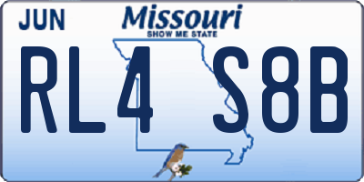 MO license plate RL4S8B