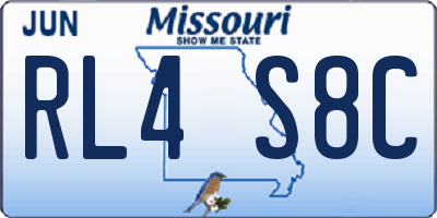 MO license plate RL4S8C