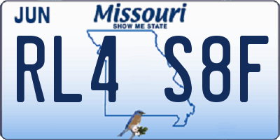 MO license plate RL4S8F