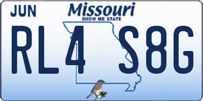 MO license plate RL4S8G