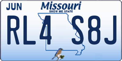 MO license plate RL4S8J