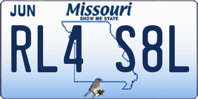 MO license plate RL4S8L