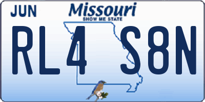 MO license plate RL4S8N