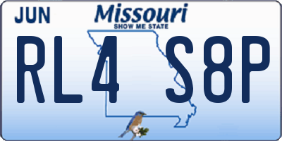 MO license plate RL4S8P