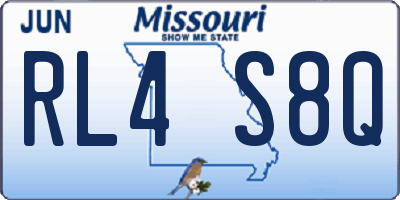 MO license plate RL4S8Q