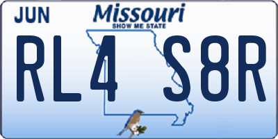 MO license plate RL4S8R