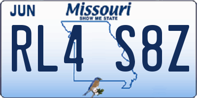 MO license plate RL4S8Z