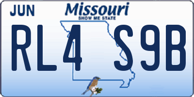 MO license plate RL4S9B