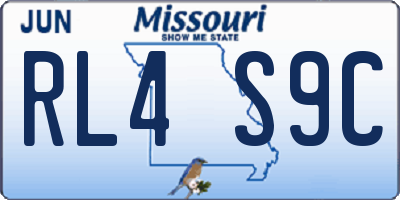 MO license plate RL4S9C