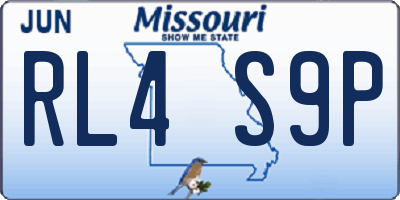 MO license plate RL4S9P