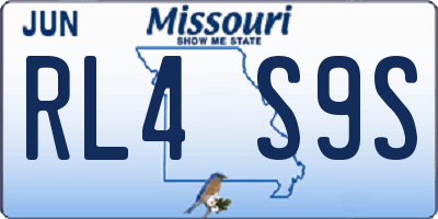 MO license plate RL4S9S