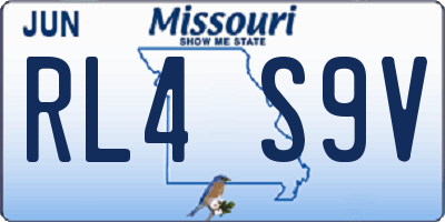 MO license plate RL4S9V