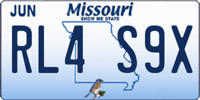 MO license plate RL4S9X