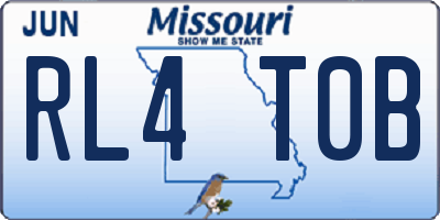 MO license plate RL4T0B
