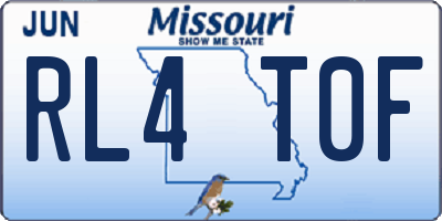 MO license plate RL4T0F