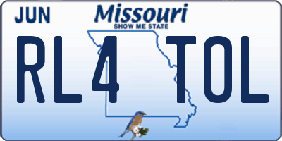 MO license plate RL4T0L