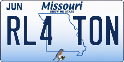 MO license plate RL4T0N